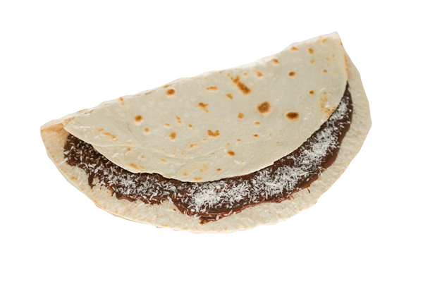 La Piadina Gatteo con Nutella e scaglie di cocco