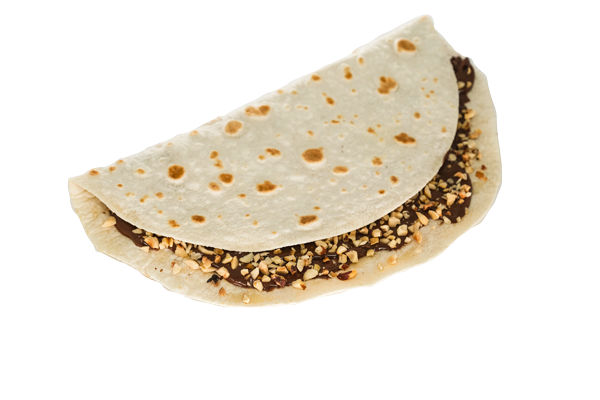 La Piadina Lugo con Nutella e granella di nocciole